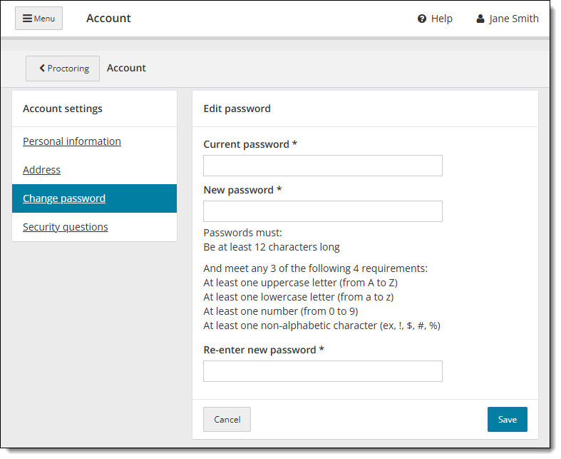 Change User Password